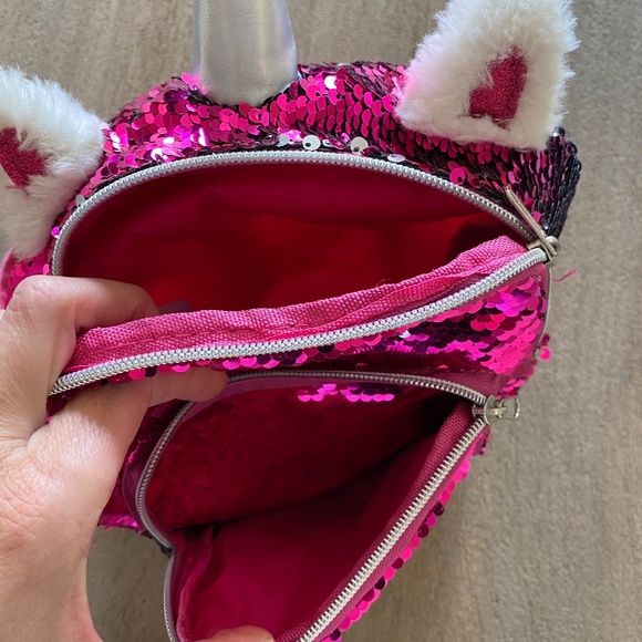 Sequin Unicorn Adjustable Backpack -M1 - Picture 6 of 8